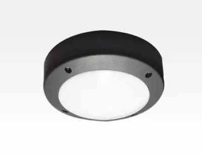 3W LED Wand/Deckenleuchte anthrazit rund Tageslicht Weiß / 6000-6500K 135lm 230VAC IP54 120Grad