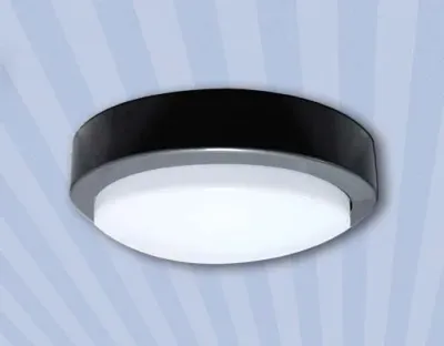 10W LED Wand/Deckenleuchte anthrazit rund Tageslicht Weiß / 6000-6500K 450lm 230VAC IP65 120Grad — Bild 2