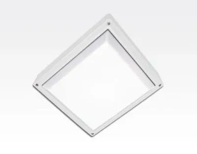13W LED Wand/Deckenleuchte weiß quadratisch Tageslicht Weiß / 6000-6500K 560lm 230VAC IP54 120Grad -Ausstellungsstück mit kleinen Schönheitsfehler — Bild 3