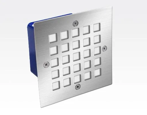 2W LED Boden-/Wand Einbauleuchte quadratisch Neutral Weiß / IP54 230VAC 105x105x78