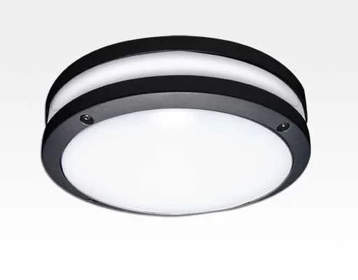 10W LED Wand/Deckenleuchte grau rund Warm Weiß  / 2700-3200K 450lm 230VAC IP54 120Grad