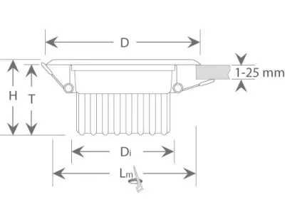 9W LED Einbau Downlight Edelstahl gebürstet rund dim. Warm Weiß / 2800-3300K 630lm 230VAC IP40 120Grad — Bild 13