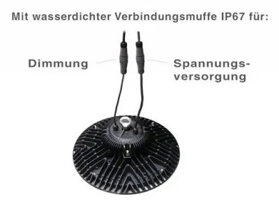 70W LED UFO-Pendelstrahler 120Grad Tageslicht Weiss 9500lm / 230VAC Dimmbar IP65 — Bild 5