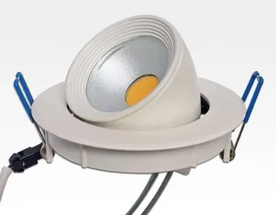 8W LED Einbau Spotleuchte weiß rund Neutral Weiß / 4000-4500K 525lm 230VAC IP40 90Grad -Ausstellungsstück mit kleinen Schönheitsfehlern — Bild 3