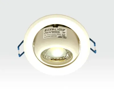 5W LED Einbau Spotleuchte weiß rund Warm Weiß / 2700-3200K 300lm 230VAC IP44 65Grad — Bild 2